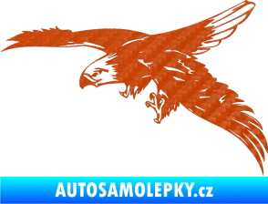 Samolepka Predators 029 levá 3D karbon oranžový