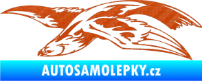 Samolepka Predators 032 levá 3D karbon oranžový