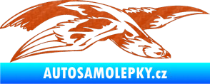 Samolepka Predators 032 pravá 3D karbon oranžový