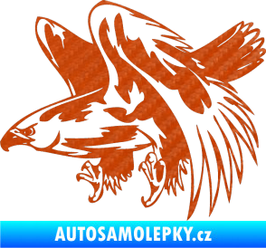 Samolepka Predators 034 levá 3D karbon oranžový