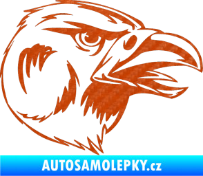Samolepka Predators 037 pravá 3D karbon oranžový