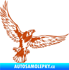 Samolepka Predators 044 pravá 3D karbon oranžový