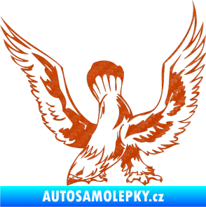 Samolepka Predators 051 levá 3D karbon oranžový
