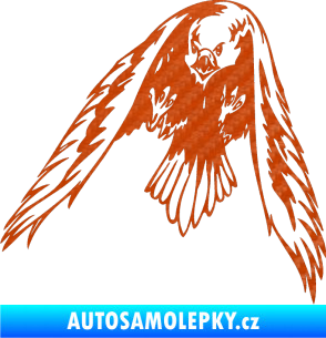 Samolepka Predators 055 levá 3D karbon oranžový