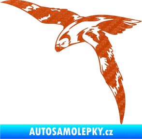 Samolepka Predators 062 levá 3D karbon oranžový