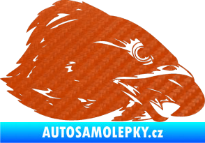 Samolepka Predators 064 pravá 3D karbon oranžový