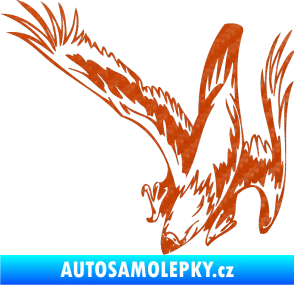 Samolepka Predators 069 levá 3D karbon oranžový