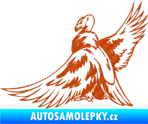Samolepka Predators 071 levá sup 3D karbon oranžový