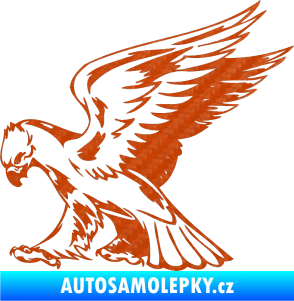 Samolepka Predators 072 levá 3D karbon oranžový
