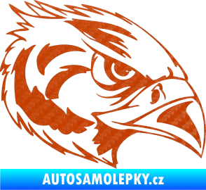 Samolepka Predators 084 pravá 3D karbon oranžový