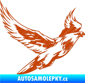 Samolepka Predators 088 pravá 3D karbon oranžový