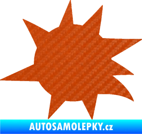 Samolepka Průstřel 004 levá 3D karbon oranžový