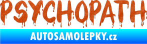 Samolepka Psychopath 002 3D karbon oranžový