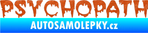 Samolepka Psychopath 3D karbon oranžový