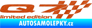 Samolepka Q7 limited edition pravá 3D karbon oranžový