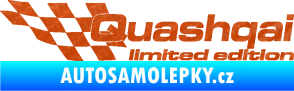 Samolepka Quashqai limited edition levá 3D karbon oranžový