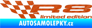 Samolepka R8 limited edition levá 3D karbon oranžový