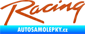Samolepka Racing 003 3D karbon oranžový