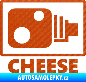 Samolepka Radar cheese 3D karbon oranžový