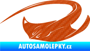 Samolepka Rejnok 002 levá 3D karbon oranžový