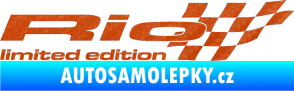 Samolepka Rio limited edition pravá 3D karbon oranžový
