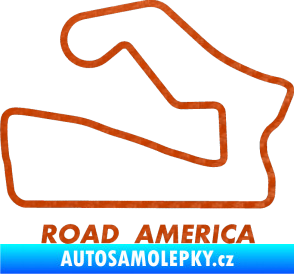 Samolepka Okruh Road America 3D karbon oranžový