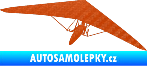 Samolepka Rogalo 001 pravá 3D karbon oranžový