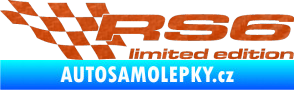 Samolepka RS6 limited edition levá 3D karbon oranžový