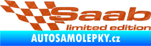 Samolepka Saab limited edition levá 3D karbon oranžový