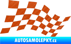 Samolepka Šachovnice 015 3D karbon oranžový