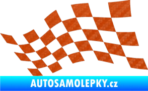 Samolepka Šachovnice 016 3D karbon oranžový