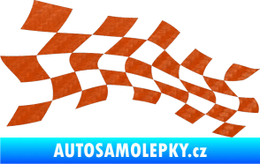 Samolepka Šachovnice 019 3D karbon oranžový