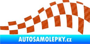 Samolepka Šachovnice 045 3D karbon oranžový
