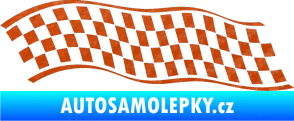Samolepka Šachovnice 057 3D karbon oranžový