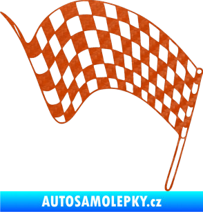 Samolepka Šachovnice 071 3D karbon oranžový