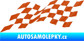 Samolepka Šachovnice 075 3D karbon oranžový