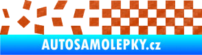 Samolepka Šachovnice 081 3D karbon oranžový