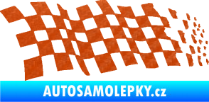 Samolepka Šachovnice 084 3D karbon oranžový