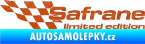 Samolepka Safrane limited edition levá 3D karbon oranžový
