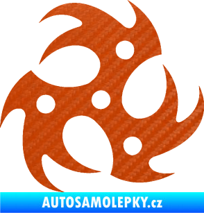Samolepka Samolepka na víčko od nádrže 005 3D karbon oranžový