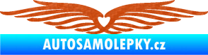 Samolepka Samolepka na zadní okno 002 srdce 3D karbon oranžový
