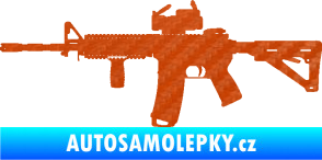 Samolepka Samopal 003 levá 3D karbon oranžový