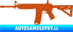 Samolepka Samopal 004 levá 3D karbon oranžový