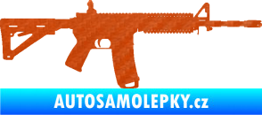 Samolepka Samopal 004 pravá 3D karbon oranžový
