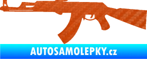 Samolepka Samopal 005 levá 3D karbon oranžový
