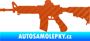 Samolepka Samopal 009 levá 3D karbon oranžový