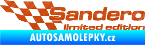Samolepka Sandero limited edition levá 3D karbon oranžový
