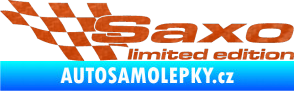 Samolepka Saxo limited edition levá 3D karbon oranžový
