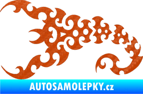 Samolepka Štír 015 levá 3D karbon oranžový