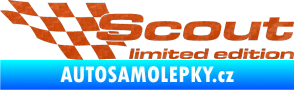 Samolepka Scout limited edition levá 3D karbon oranžový